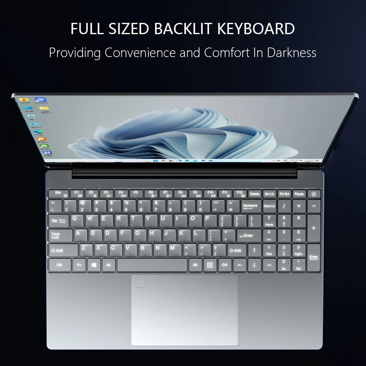 QMDZ Narrow Border 15.6-Inch IPS Screen 16GB RAM 256GB 1TB SSD Celeron N5095 Business Netbook Windows 10 11 Gaming Laptop