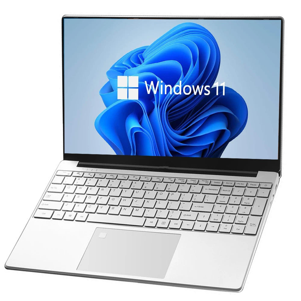 QMDZ Narrow Border 15.6-Inch IPS Screen 16GB RAM 256GB 1TB SSD Celeron N5095 Business Netbook Windows 10 11 Gaming Laptop