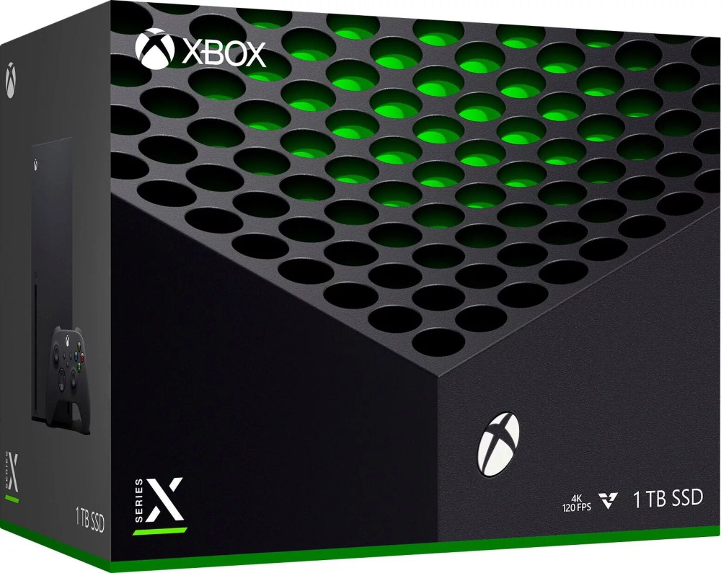 2023 Newest Series X 1TB SSD Console + 1 Wireless Controller, 16GB GDDR6 RAM, 8X Cores Zen 2 CPU Gaming, 4K UHD Blu-Ray, 8K HDR, Wifi + 3Pcs Controller Skins