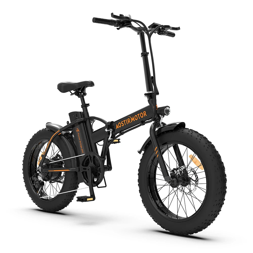 A20 Folding Ebike 500W Electric Mountain Bike 20Inch 4.0 Fat 36V 13Ah Removable Battery Beach Bicycle for Adult