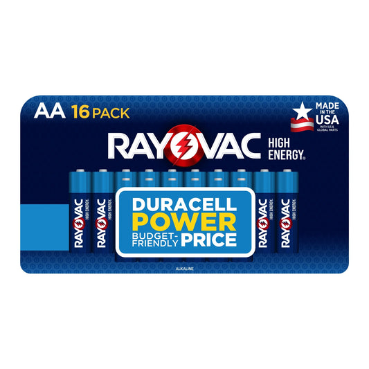 High Energy AA Batteries (16 Pack), Double a Batteries