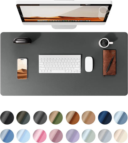 Leather Desk Pad Protector, Office Desk Mat, Large Mouse Pad, Non-Slip PU Leather Desk Blotter, Laptop Desk Pad Waterproof