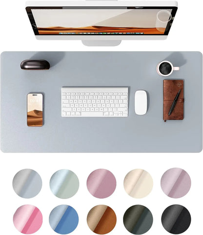 Leather Desk Pad Protector, Office Desk Mat, Large Mouse Pad, Non-Slip PU Leather Desk Blotter, Laptop Desk Pad Waterproof