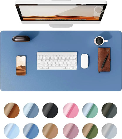 Leather Desk Pad Protector, Office Desk Mat, Large Mouse Pad, Non-Slip PU Leather Desk Blotter, Laptop Desk Pad Waterproof