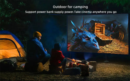 Eye Protection Portable HD LED Mini Black Projector for Android Iphone Home Theater Cinema