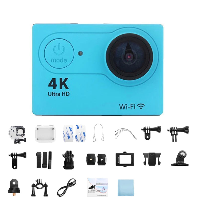 Ultra HD 4K Action Camera 1080P/30FPS Wifi 2.0-Inch 170D Underwater Waterproof Helmet Video Recording Go Cameras Sports Cam Pro