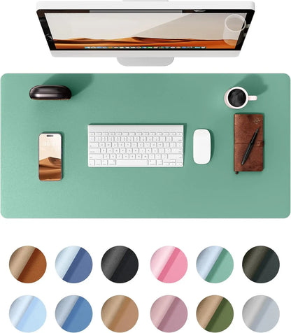 Leather Desk Pad Protector, Office Desk Mat, Large Mouse Pad, Non-Slip PU Leather Desk Blotter, Laptop Desk Pad Waterproof