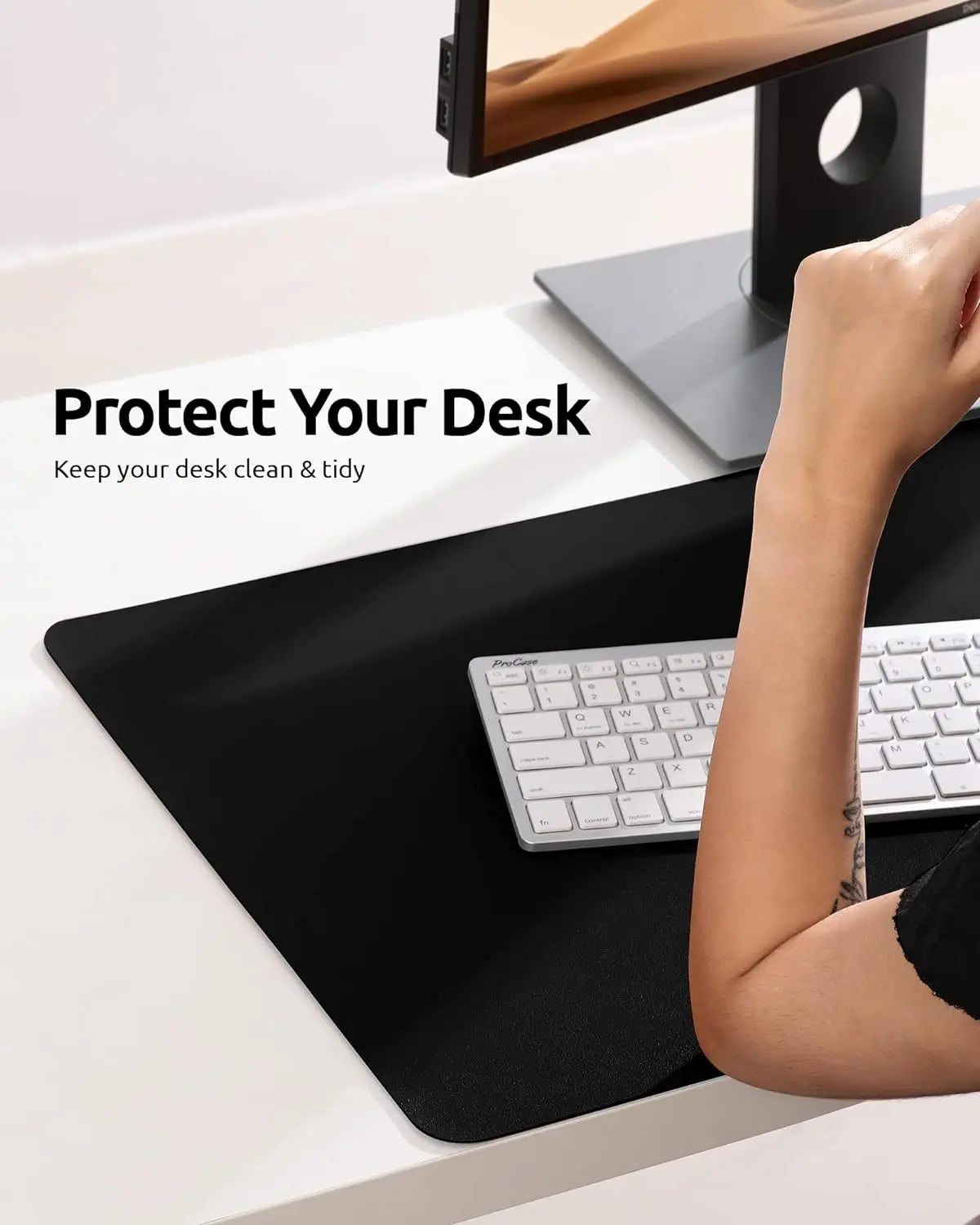 Leather Desk Pad Protector, Office Desk Mat, Large Mouse Pad, Non-Slip PU Leather Desk Blotter, Laptop Desk Pad Waterproof