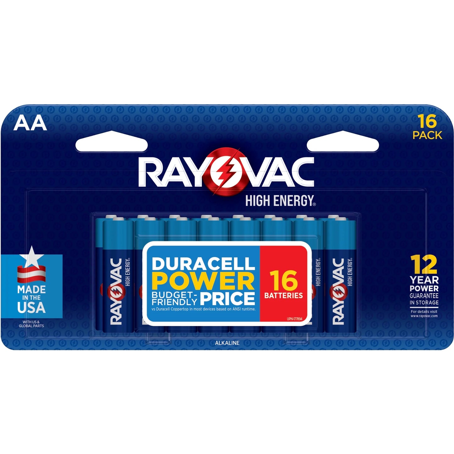 High Energy AA Batteries (16 Pack), Double a Batteries