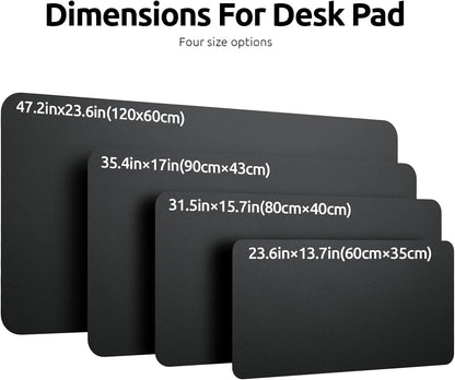 Leather Desk Pad Protector, Office Desk Mat, Large Mouse Pad, Non-Slip PU Leather Desk Blotter, Laptop Desk Pad Waterproof