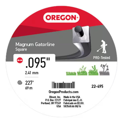 0.170 In. Magnum Gatorline Square Trimmer Line, 71 Ft. Bulk Donut, Fits Most Trimmer Head Systems 22-470